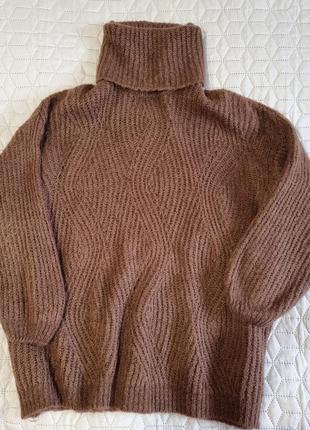 Плаття светр з високим коміром вовна мохер