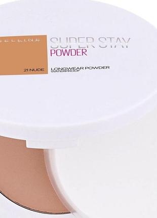 Maybelline super stay longwear powder стойкая пудра для лица