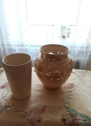 Красива подвійна керамічна ваза3 фото