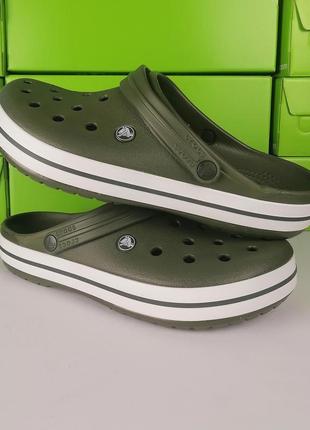 Crocband crocs крокси army green у наявності1 фото