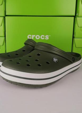 Crocband crocs крокси army green у наявності2 фото