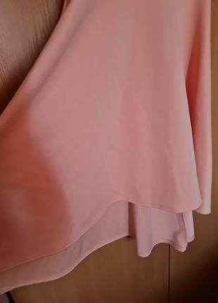 Платье миди, ассиметрия  , персиковок, пышное, шикарное, нежное5 фото