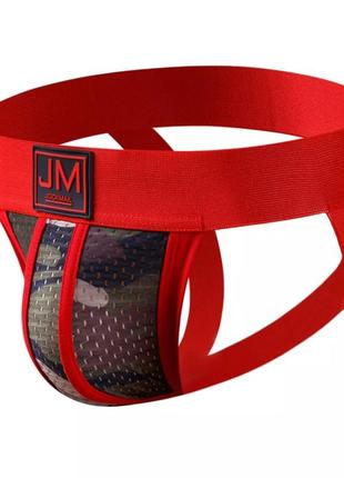 Чоловічі труси джоки червоні - м (в талії 70см, тягнеться до 90см), 80% поліестер, 20% спандекс