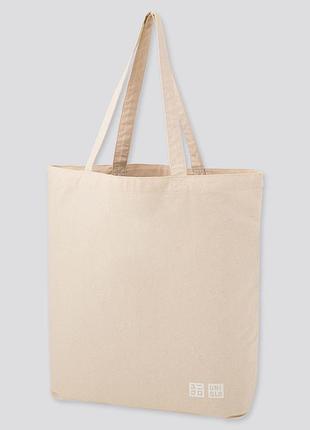 Большая  эко сумка шоппер торба uniqlo/хлопок1 фото