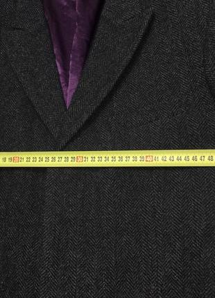 Luxury elite вовняне чоловіче темно-сіре пальто king & allen як brioni5 фото