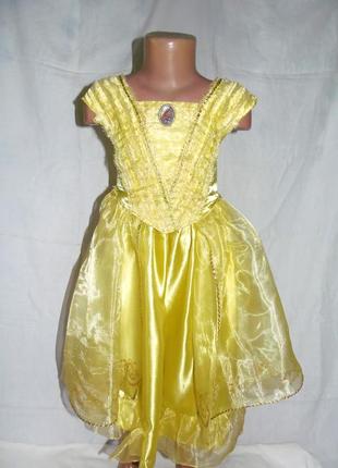 Жовте плаття белль на 3-4 роки