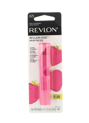 Revlon kiss balm, 025 fresh strawberry, 0.09 oz (2.6 g) бальзам для губ