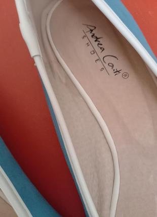 Новые балеринки-туфельки размер 39 кожа (теленка) италия  бренд андреа конти очень мягкие и удобные.3 фото