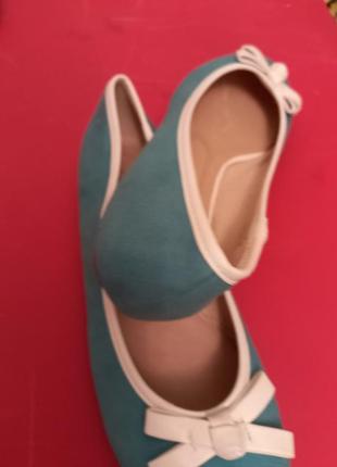Новые балеринки-туфельки размер 39 кожа (теленка) италия  бренд андреа конти очень мягкие и удобные.4 фото