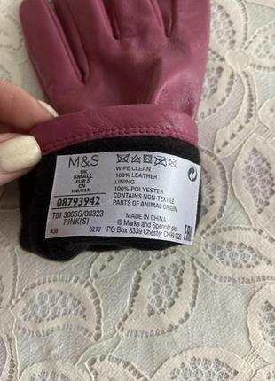 Шкіряні перчатулі marks&spenser /розмір s/🔥
