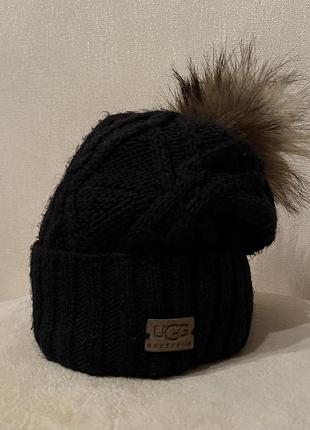 Шапка вязка зима стиль ugg ❄️