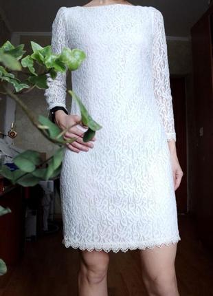 Гіпюрова, мереживна сукня atmosphere/кружевное, нарядное платье1 фото