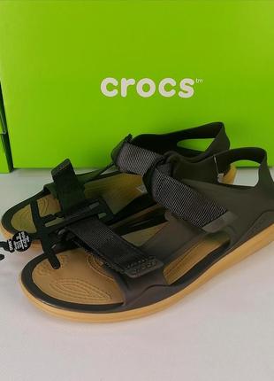 Чоловічі сандаліі crocs mens swiftwater expedition sandal espresso коричневі1 фото