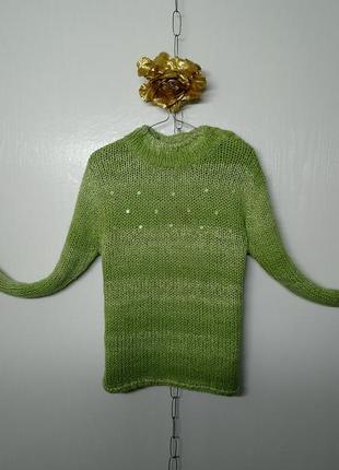 Восхитительно зеленый ,супер мягкий свитерок1 фото