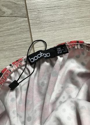 Летнее красивое платье-бандо сарафан в цветочный принт boohoo7 фото