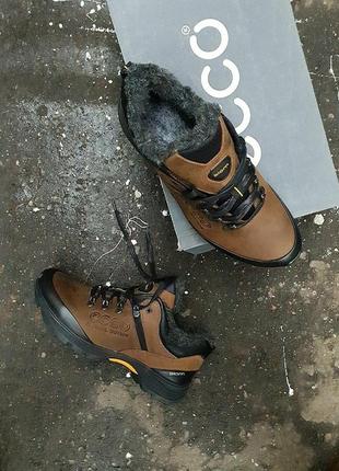 Зимові кросівки ecco biom winter sneakers brown black3 фото