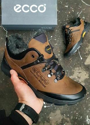 Зимові кросівки ecco biom winter sneakers brown black4 фото