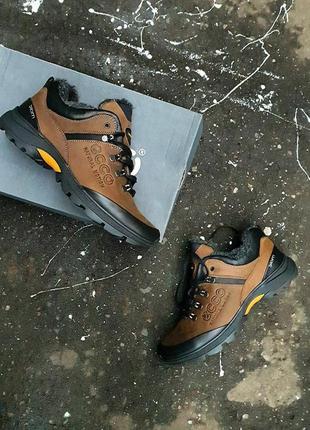 Зимові кросівки ecco biom winter sneakers brown black2 фото