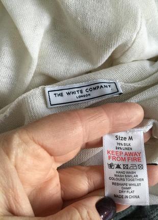 Тонкий,вязанный,трикотаж кардиган,кофта,шёлк+лён,англия,the white company3 фото