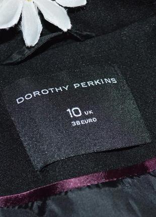 Брендовое черное демисезонное пальто с поясом и карманами dorothy perkins вьетнам3 фото