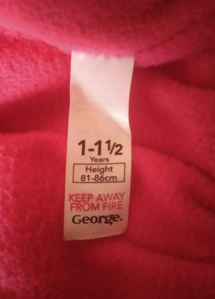 Тепла курточка на флісі принт горох бренду george uk 12-18 eur 80-864 фото