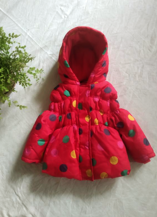 Тепла курточка на флісі принт горох бренду george uk 12-18 eur 80-86