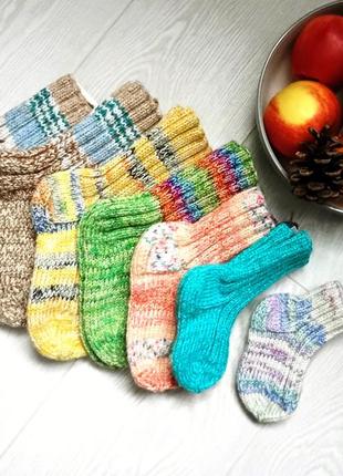 Дитячі в'язані шкарпетки в асортименті (розміри 21-30)9 фото