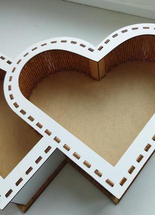 Подарункова коробка серце коробка у формі серця дерев'яна коробка для подарунків4 фото