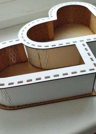 Подарункова коробка серце коробка у формі серця дерев'яна коробка для подарунків2 фото