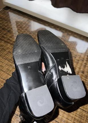 Шкіряні чоботи pierre cardin високі оригінальні чорні6 фото