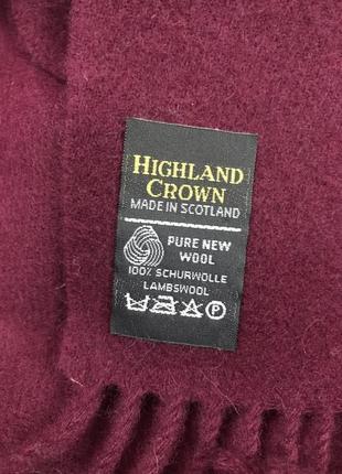 Шотландия. мягкий шерстяной шарф цвета марсала4 фото