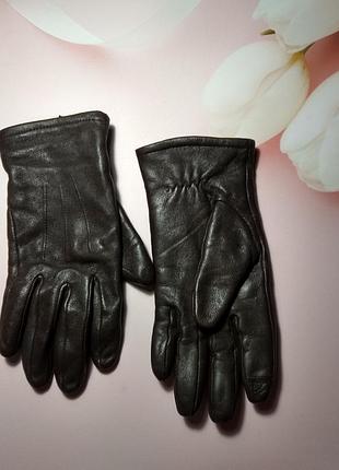 Шкіряні утеплені перчатки розмір m