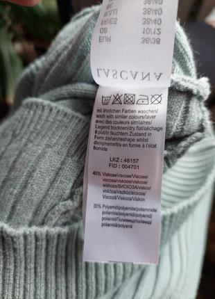 Женский пуловер* джемпер с глубоким декольте бирюзового цвета  lascana(размер 38-40)8 фото