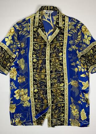 Mario pucci cecconi vintage silk shirt шовкова сорочка вінтаж1 фото