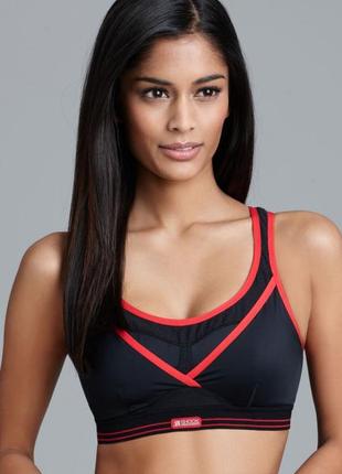 30ff 65g shock absorber ultimate gym bra черный с красным спортивный бюстгальтер,новый1 фото
