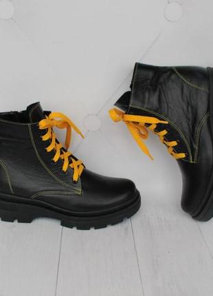 Зимние кожаные ботинки 38, 39 размера на низком ходу3 фото
