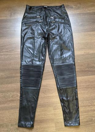 Байкерські легінси зі штучної шкіри
утеплені зима 
missguided еко шкіра