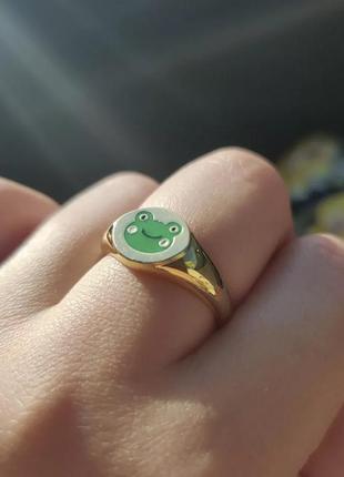 🔗кольца с лягушкой колечко с жабкой трендовое кольцо с лягушкой золотая кольца3 фото