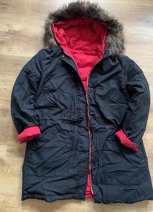 Пуховик довгий, парка bonprix