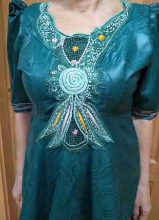 Красивый костюм юбка, блузка с вышивкой и шаль, индийский наряд. размер 14-163 фото