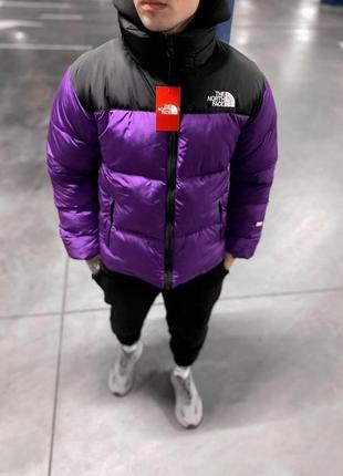 Зимовий пуховик The North Face фіолетовий (рефлектив)❄️ куртка тепла, курточка