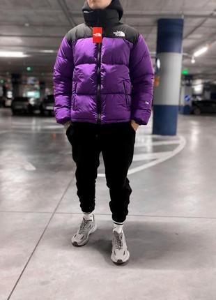 Зимовий пуховик the north face фіолетовий (рефлектив)❄️ куртка тепла, курточка2 фото