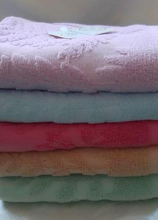 Полотенца (рушники) руки, кухня, лицо 35*75 махра сиреневый, коричневый, голубой, розовый, салатовый