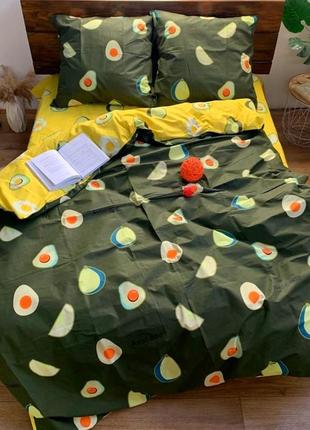Семейный комплект постельного белья (150*220) " авокадо ", бязь голд люкс, "виталина"1 фото