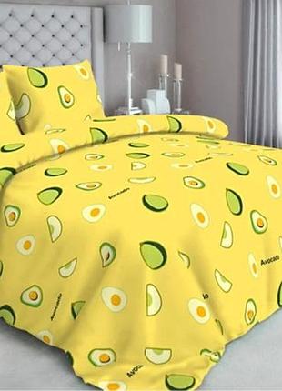 Детский, подростковый полуторный комплект постельного белья 150*220 " авокадо ", бязь голд люкс  "виталина"