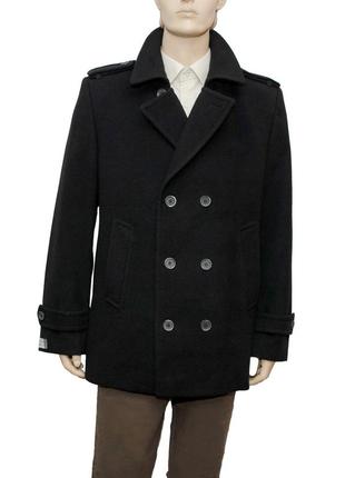 Мужское пальто "west fashion". черное (52р,)1 фото