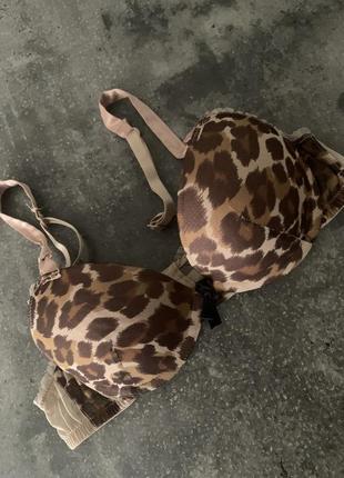 Бюстгалтер из пуш ап, лиф леопард
