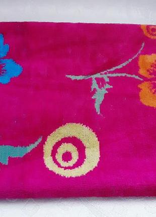 Полотенца (рушники) руки, кухня, лицо 35*75 махра велюр розовый, малиновый