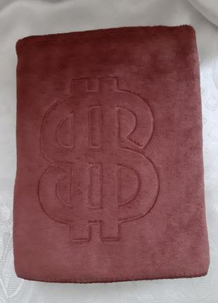 Полотенца (рушники) для лица и рук 50*90 микрофибра коричневый, шоколадный "доллар"1 фото
