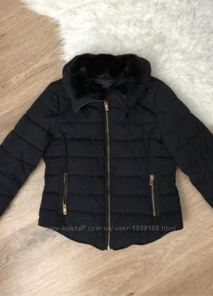 Пуховик пуфер зимова куртка зара zara l